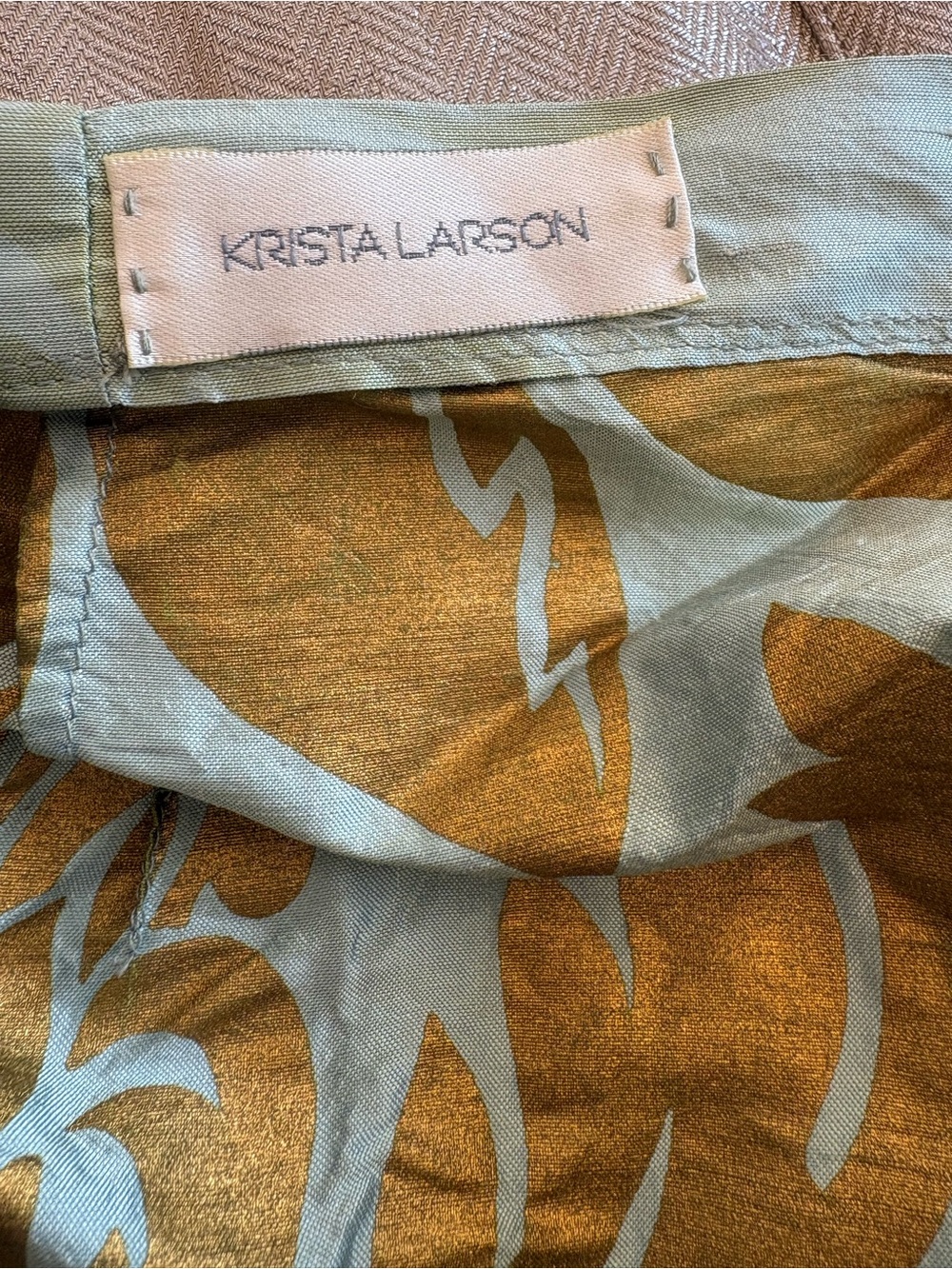 Botanical Green Leaf-Print Elastic Waist Maxi Skirt - Picture 5 of 6
